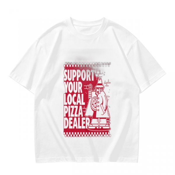 Support Your Local Pizza Dealer Graphic Olive T-Shirt
