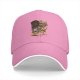Black baseball cap with fantasy cat adventure graphic print