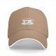 Black Baseball Cap with Teacup and Saucer Graphic Print