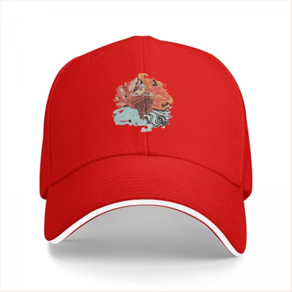 Black Baseball Cap With Elemental Fire And Water Art Print