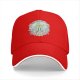 Black baseball cap with whimsical magical plant and mushroom graphic