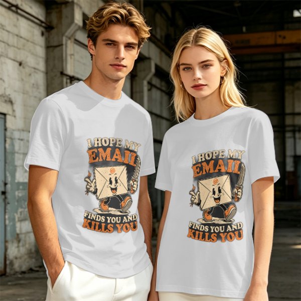 Olive Graphic T-Shirt With Sarcastic Email Cartoon Print