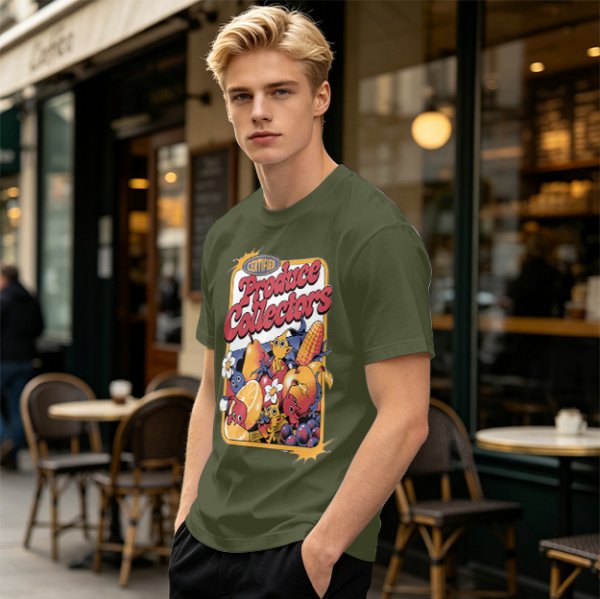 Certified Produce Collectors Graphic T-Shirt with Fruit and Creatures