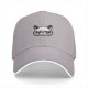 Black Baseball Cap With Grumpy Angry Cat Face Graphic