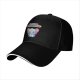 Black baseball cap with 'your opinion is irrelephant' cute elephant graphic