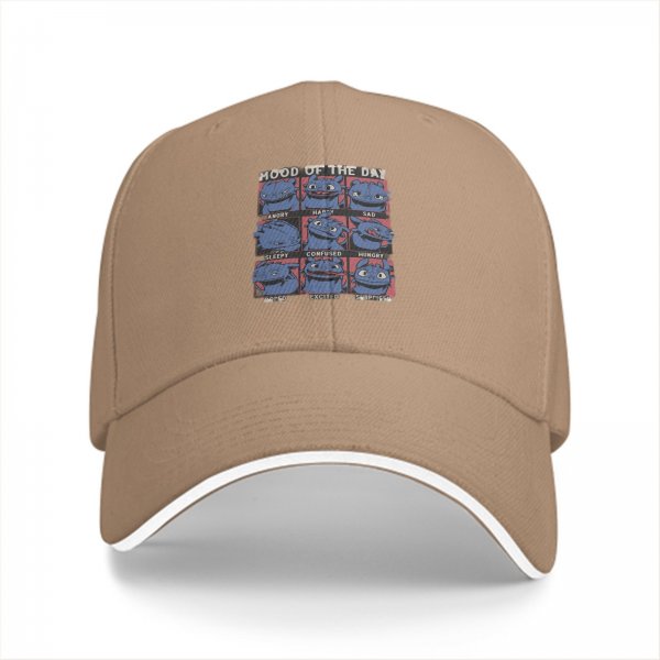 Black baseball cap with 'Mood of the Day' dragon emotion grid print