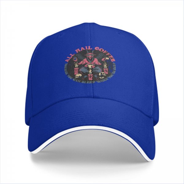 All Hail Coffee Demon Graphic Black Baseball Cap