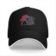 Black baseball cap with Superman and Batman shadow graphic