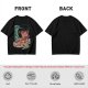 Olive anime graphic t-shirt with girl eating ramen and Japanese text