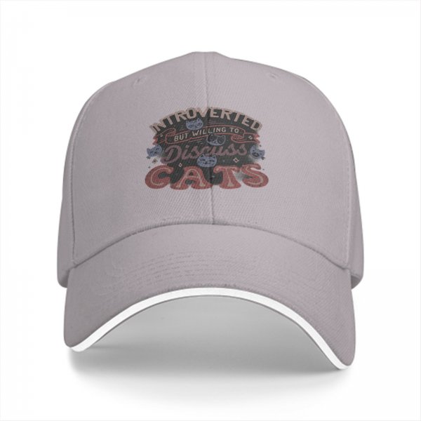 Introverted But Willing To Discuss Cats Baseball Cap