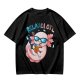 Olive t-shirt with a relaxed axolotl wearing sunglasses holding a drink