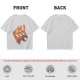 Olive green t-shirt with capybara sushi print design