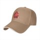 Black Baseball Cap With Red Vintage Warrior Graphic Print