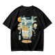 Olive T-Shirt With Kawaii Beer Can Robot Graphic