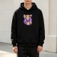 Black Graphic Hoodie With Playful Dog 'Barkour' Print