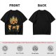 Olive T-Shirt With Angry Pineapple And Pizza Slice Cartoon Print