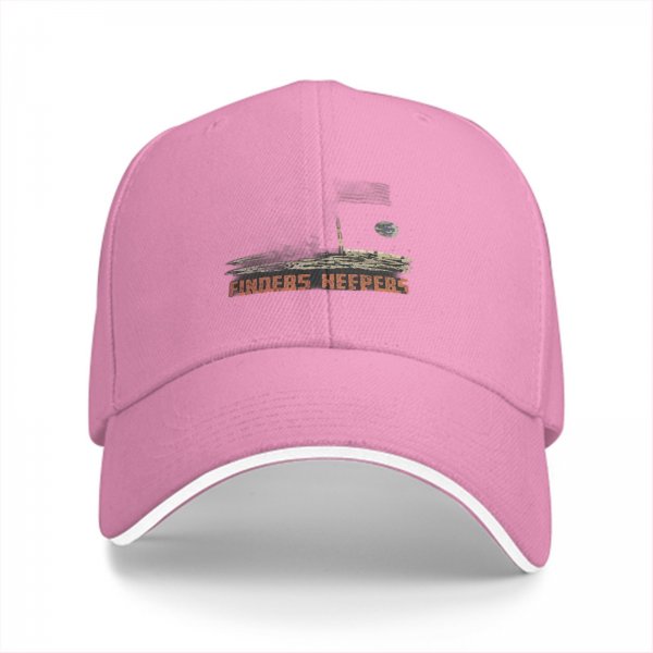 Black baseball cap with Finders Keepers boat graphic