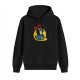 Black hoodie with Plague Ducktor graphic print