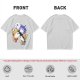 Olive T-shirt with Space Fox Crew Graphic Design