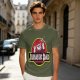 Olive T-Shirt with Jurassic Dad Dinosaur Graphic Print