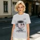 Olive green t-shirt with running espresso cup graphic and 'Less Despresso' text