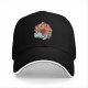 Black Baseball Cap With Elemental Fire And Water Art Print