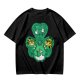 Olive Green T-Shirt With Studio Ghibli Clover Graphic Print