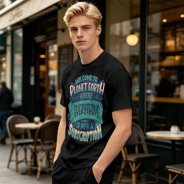 Welcome to Planet Earth Where Everything Is Now A Subscription T-Shirt