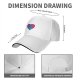 Black Baseball Cap With Blue Cat In Pink Heart Graphic