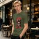 Olive T-Shirt with Cat Darth Vader 'I Like My Coffee On The Dark Side' Print