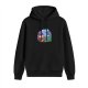 Black hoodie with cartoon owl reading 'Is this a monster?' print