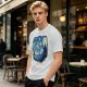 Olive T-Shirt with Starry Night Art Print