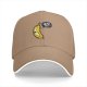 Black baseball cap with sad banana graphic reading I'm not peeling well