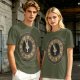 Olive T-Shirt With Thirteen Hour Clock Design