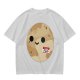 Olive T-Shirt With Cute Pluto Potato Character Graphic