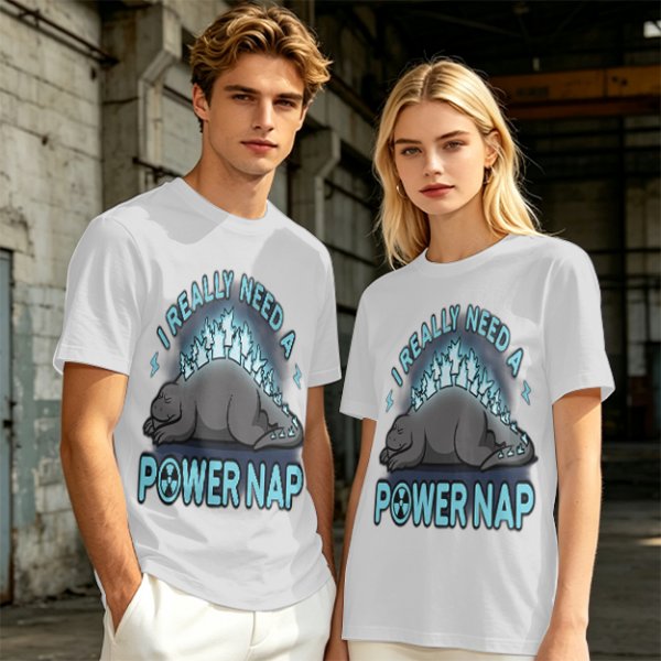 I Really Need A Power Nap Godzilla Sleeping T-Shirt