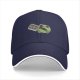 Black baseball cap with cute frog holding 'Don't mess with me' sign