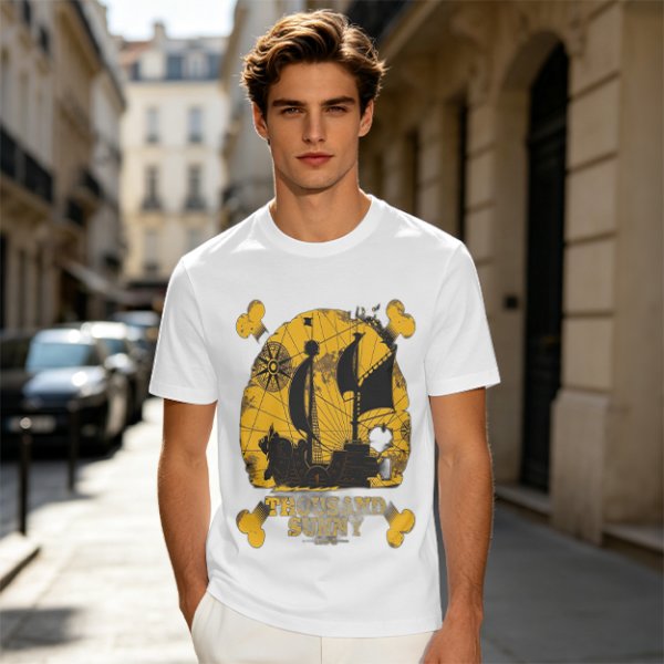 One Piece Thousand Sunny Pirate Ship Graphic T-Shirt