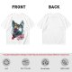 Olive Green T-Shirt With Japanese Nature Inspired Graphic Print