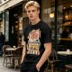 Olive T-Shirt with Octopus Takoyaki Shop Cat Art Print