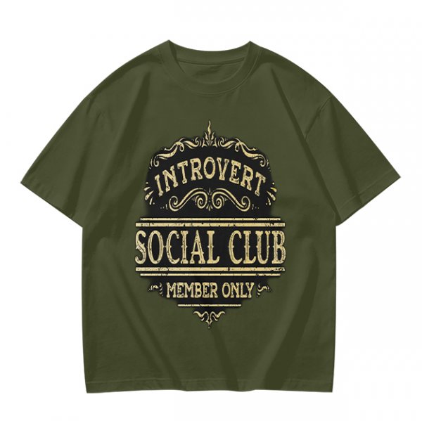 Introvert Social Club Member Only Graphic T-Shirt