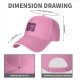 Black baseball cap with pink and purple bear graphic print