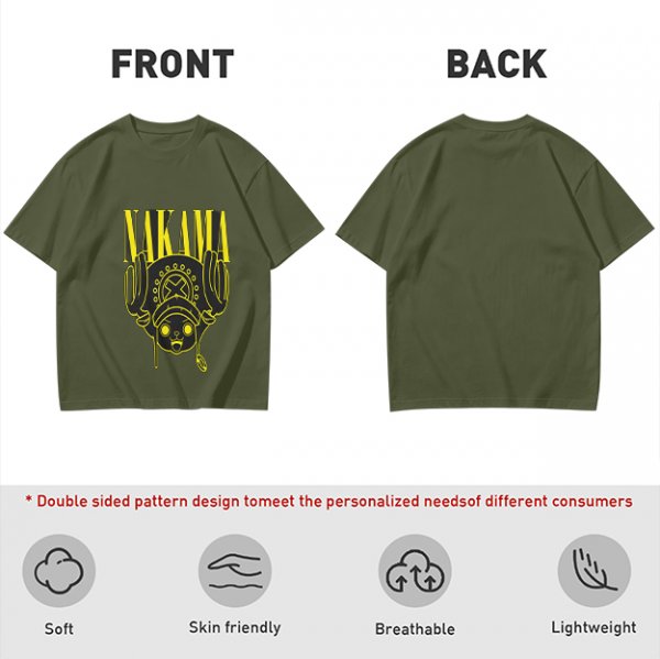 Olive Anime T-Shirt Featuring Chopper and Nakama Text