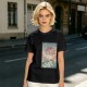 Olive T-shirt with Japanese style dragon and lightning graphic print