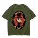 Olive T-Shirt With Plagued By Anxiety Plague Doctor Graphic