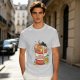 Olive T-Shirt with Capybara in Cup Noodle Graphic Print