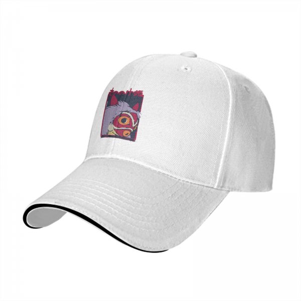 Black Baseball Cap With Princess Mononoke Mask Art Print
