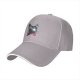 Black Baseball Cap With Cat Silhouette Cherry Blossom Landscape Art