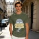 Olive T-Shirt With Grumpy Narwhal Holding Not A Unicorn Sign