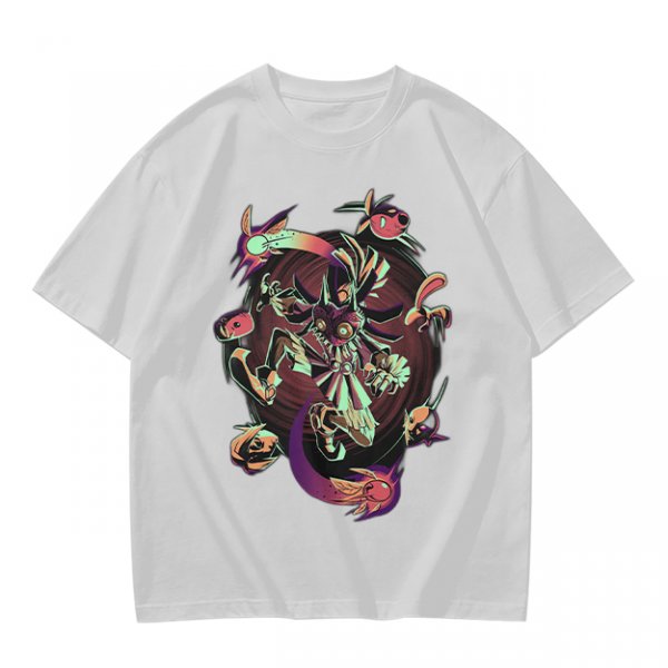 Olive Graphic Tee With Surreal Fantasy Creature Art Print